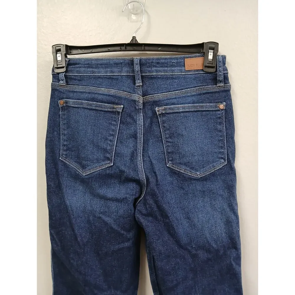 Judy Blue High-Rise Cropped Straight Leg Jeans size 5/27 - Picture 4 of 10
